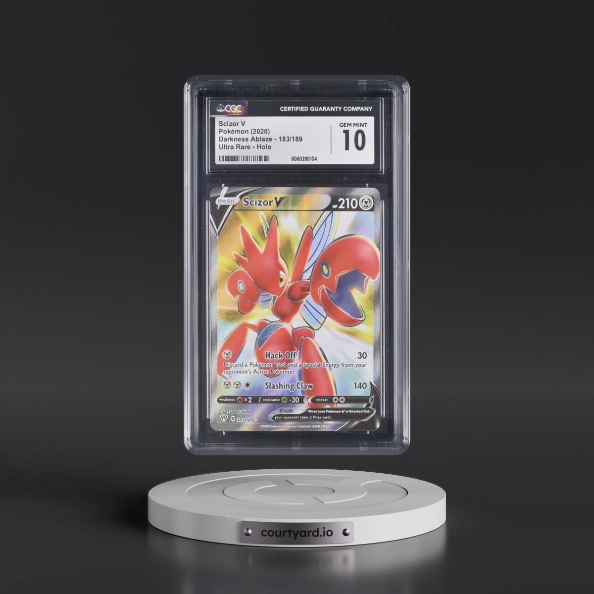 2020 Darkness Ablaze #183/189 Scizor V - Ultra Rare Holo (CGC 10 GEM MINT)