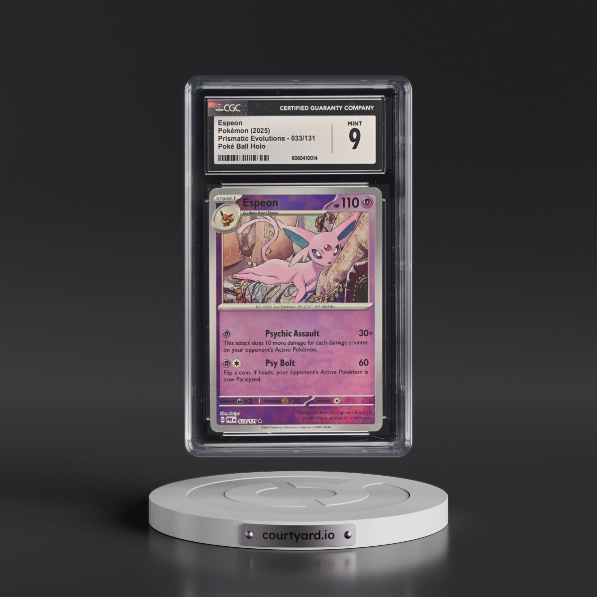 2024 Prismatic Evolutions - PRE EN #033/131 Espeon - Poké Ball Holo (CGC 9 MINT)