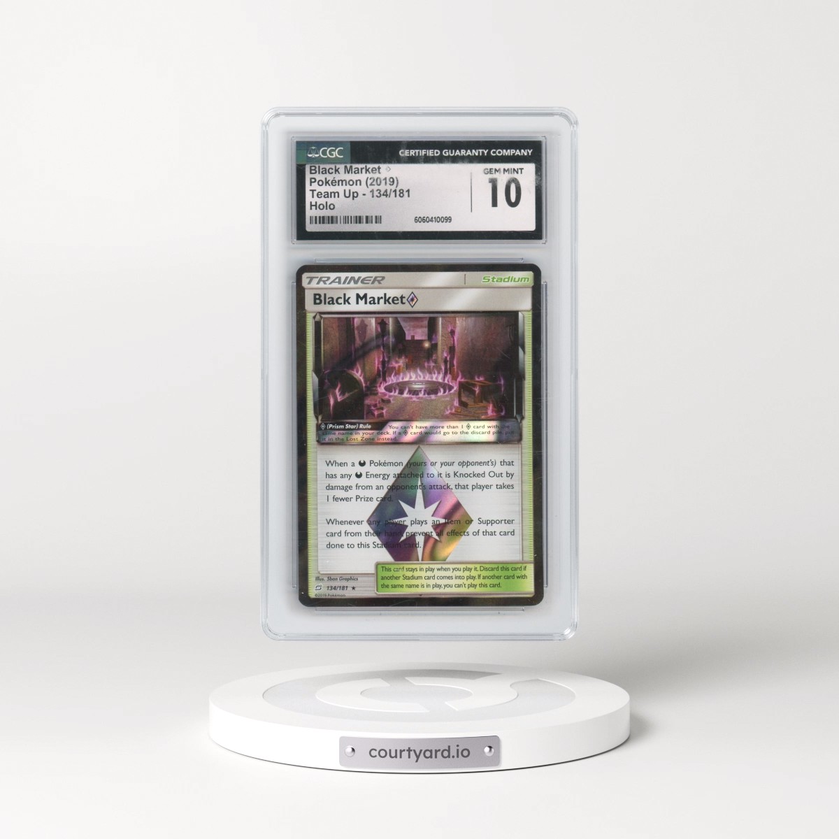 2019 Team Up #134/181 Black Market ◇ - Holo (CGC 10 GEM MINT)