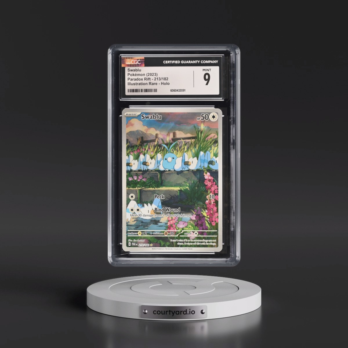 2023 Paradox Rift - PAR EN #213/182 Swablu - Illustration Rare Holo (CGC 9 MINT)