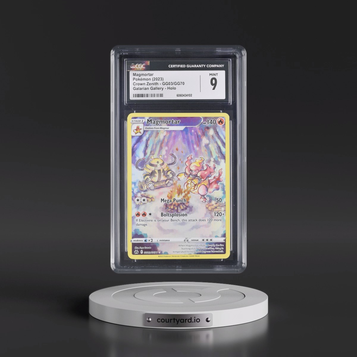 2023 Crown Zenith #GG03/GG70 Magmortar - Galarian Gallery Holo (CGC 9 MINT)