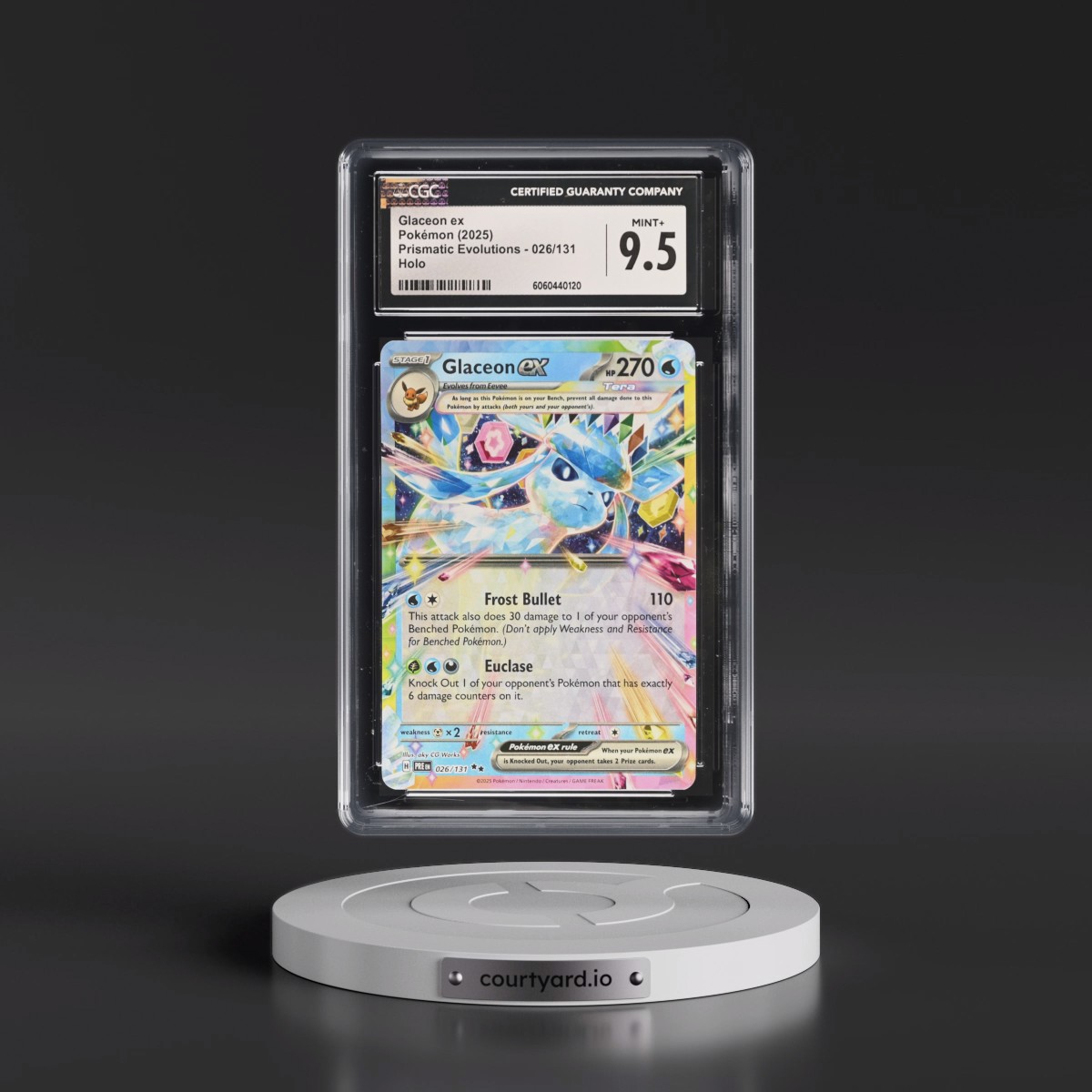 2024 Prismatic Evolutions - PRE EN #026/131 Glaceon ex - Holo (CGC 9.5 MINT+)