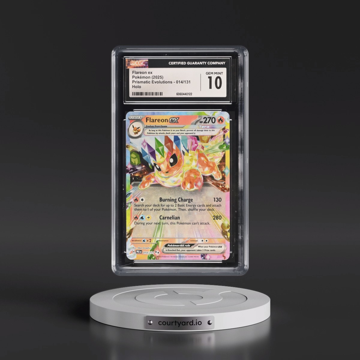 2024 Prismatic Evolutions - PRE EN #014/131 Flareon ex - Holo (CGC 10 GEM MINT)