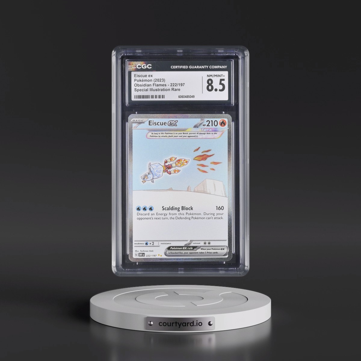2023 Obsidian Flames - OBF EN #222/197 Eiscue ex - Special Illustration Rare (Holo) (CGC 8.5 NM-MT+)