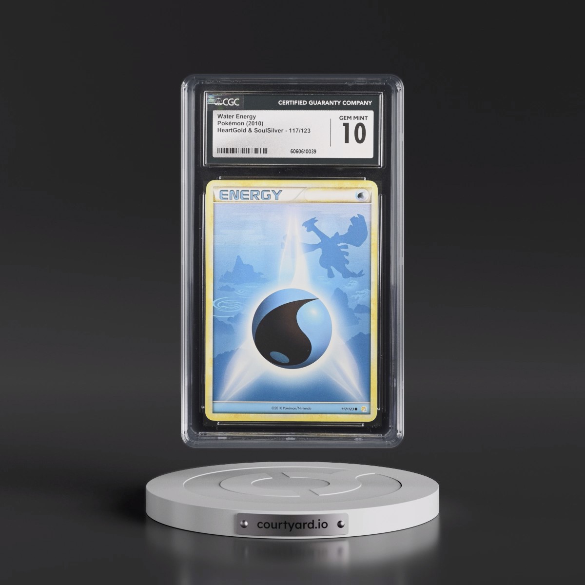 2010 HeartGold & SoulSilver #117/123 Water Energy (CGC 10 GEM MINT)