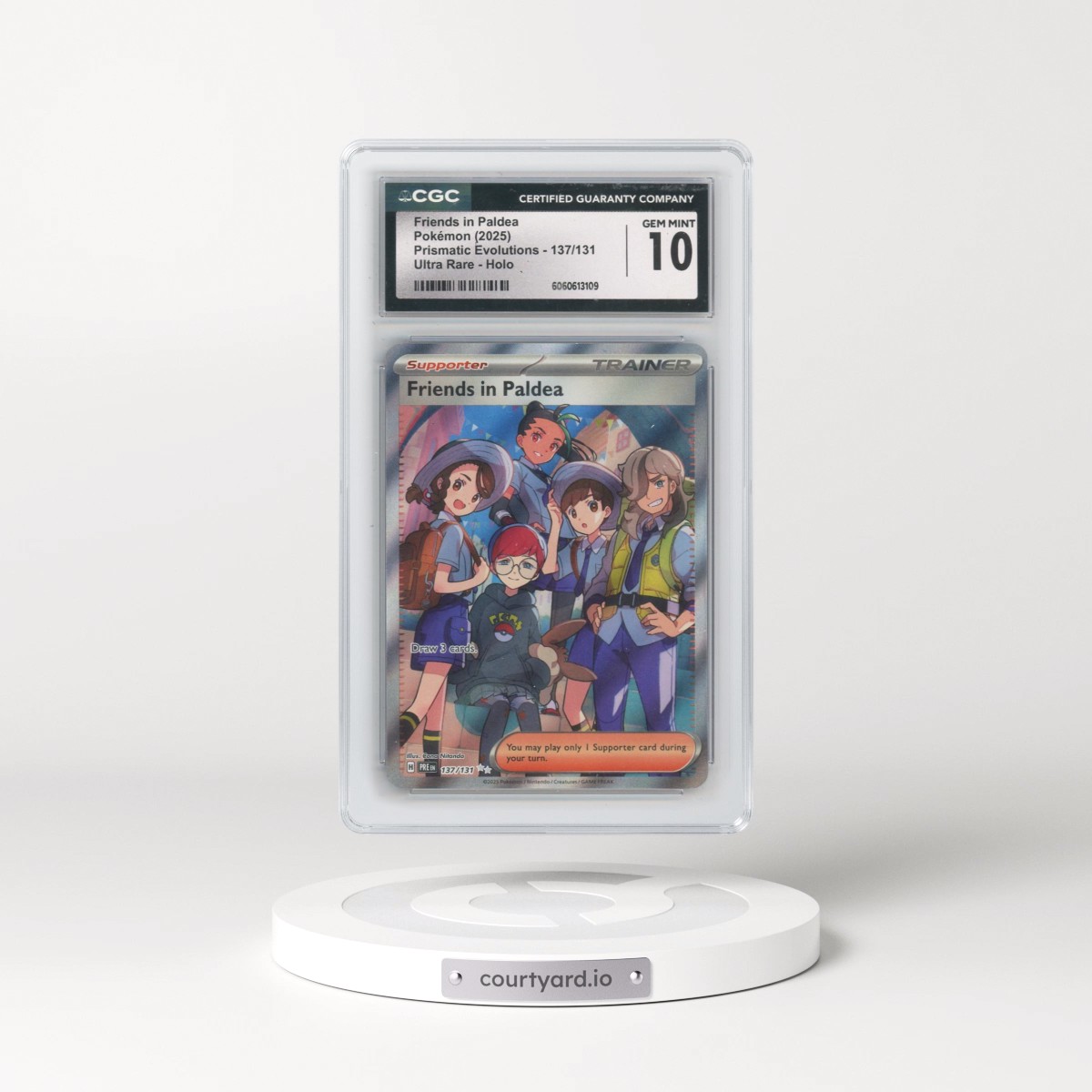 2025 Pokémon Pre EN-Prismatic Evolutions #137 Friends in Paldea - Ultra Rare (CGC 10 GEM MINT)