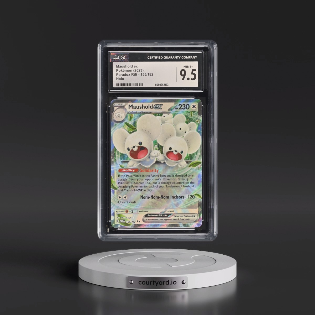 2023 Paradox Rift - PAR EN Maushold ex - Holo #155/182 CGC 9.5