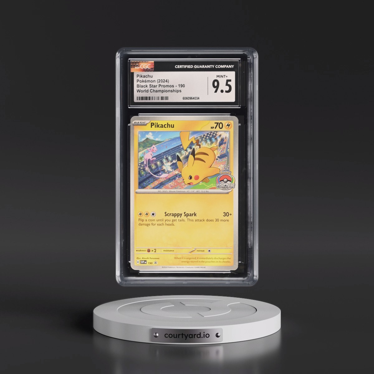 2023 Black Star Promos - Scarlet & Violet SVP EN #190 Pikachu - World Championships (CGC 9.5 MINT+)