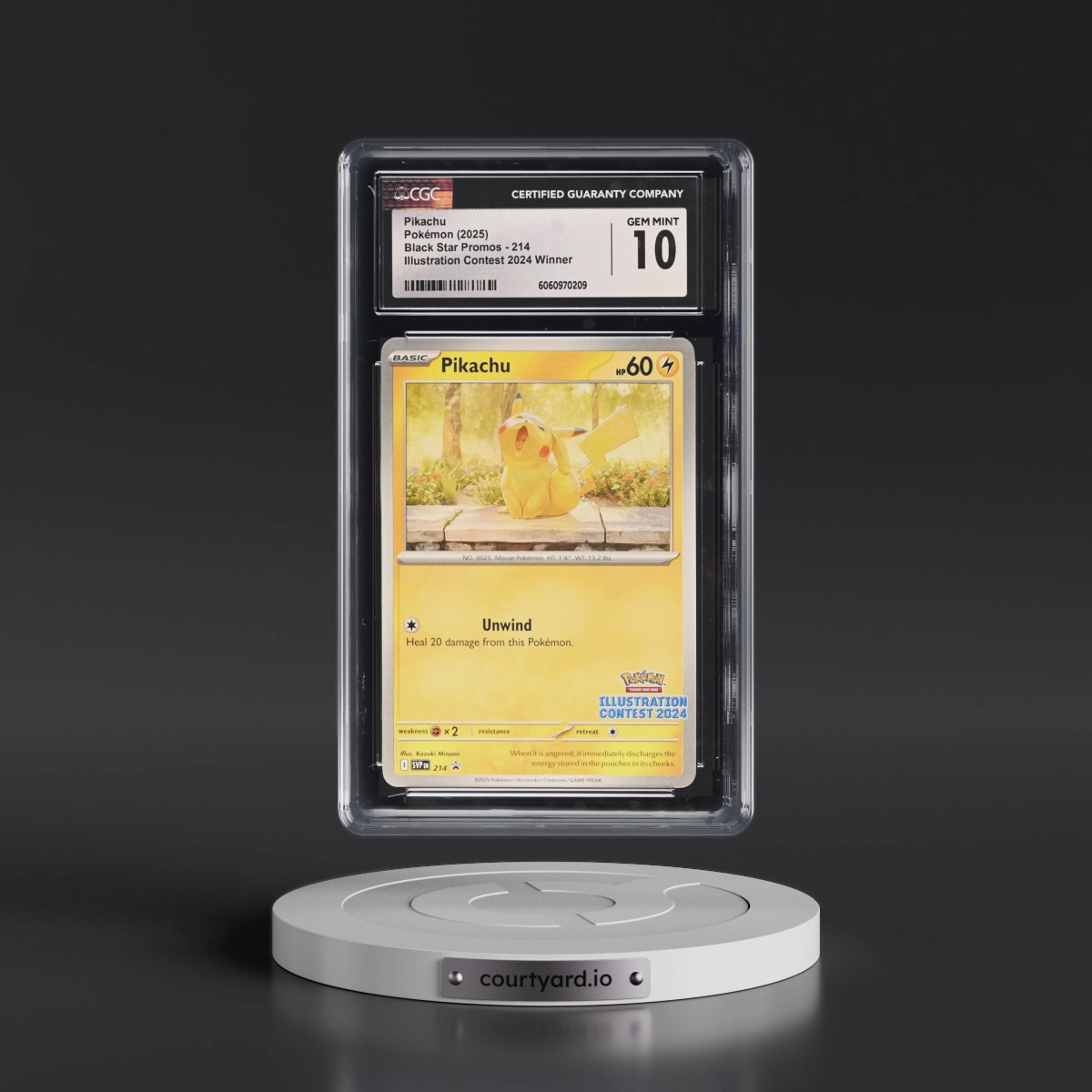 2023 Black Star Promos - Scarlet & Violet SVP EN #214 Pikachu - Illustration Contest 2024 Winner (CGC 10 GEM MINT)
