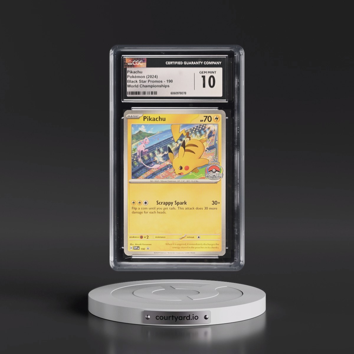 2023 Black Star Promos - Scarlet & Violet SVP EN #190 Pikachu - World Championships (CGC 10 GEM MINT)