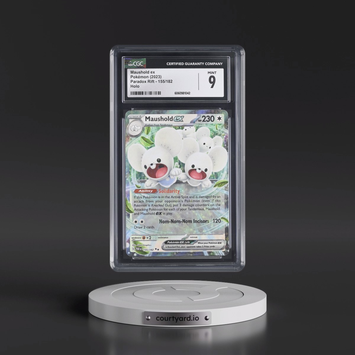 2023 Paradox Rift - PAR EN #155/182 Maushold ex - Holo (CGC 9 MINT)