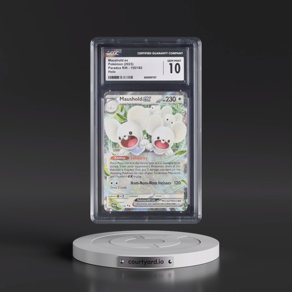 2023 Paradox Rift - PAR EN #155/182 Maushold ex - Holo (CGC 10 GEM MINT)