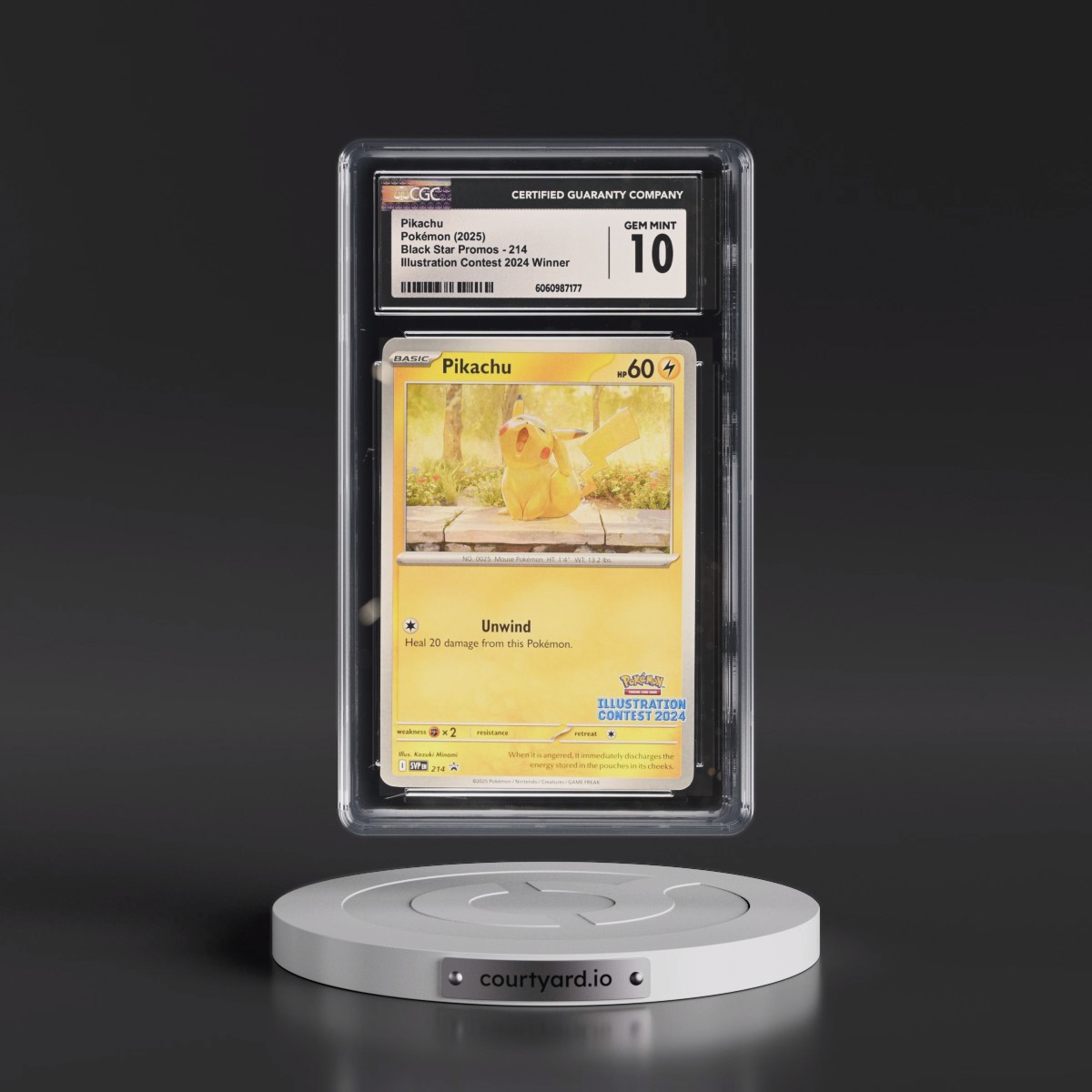 2023 Black Star Promos - Scarlet & Violet SVP EN #214 Pikachu - Illustration Contest 2024 Winner (CGC 10 GEM MINT)