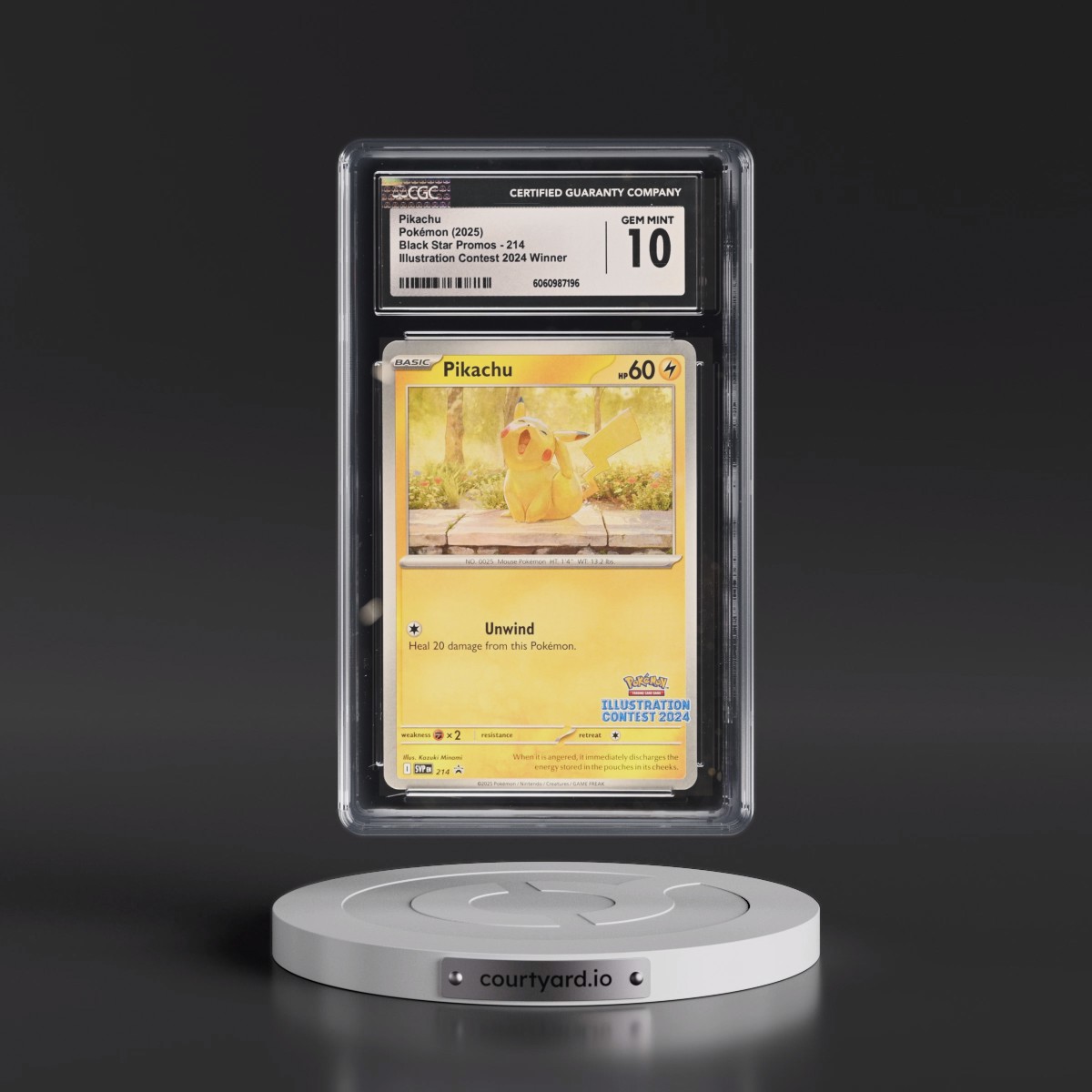 2023 Black Star Promos - Scarlet & Violet SVP EN #214 Pikachu - Illustration Contest 2024 Winner (CGC 10 GEM MINT)