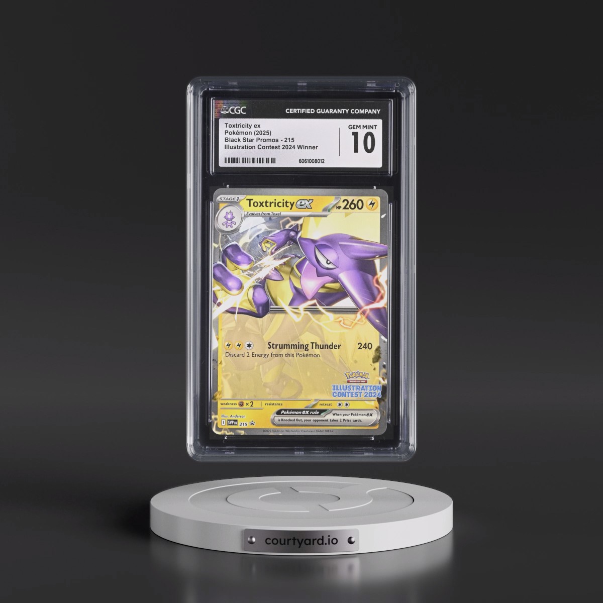 2023 Black Star Promos - Scarlet & Violet SVP EN #215 Toxtricity ex - Illustration Contest 2024 Winner (CGC 10 GEM MINT)