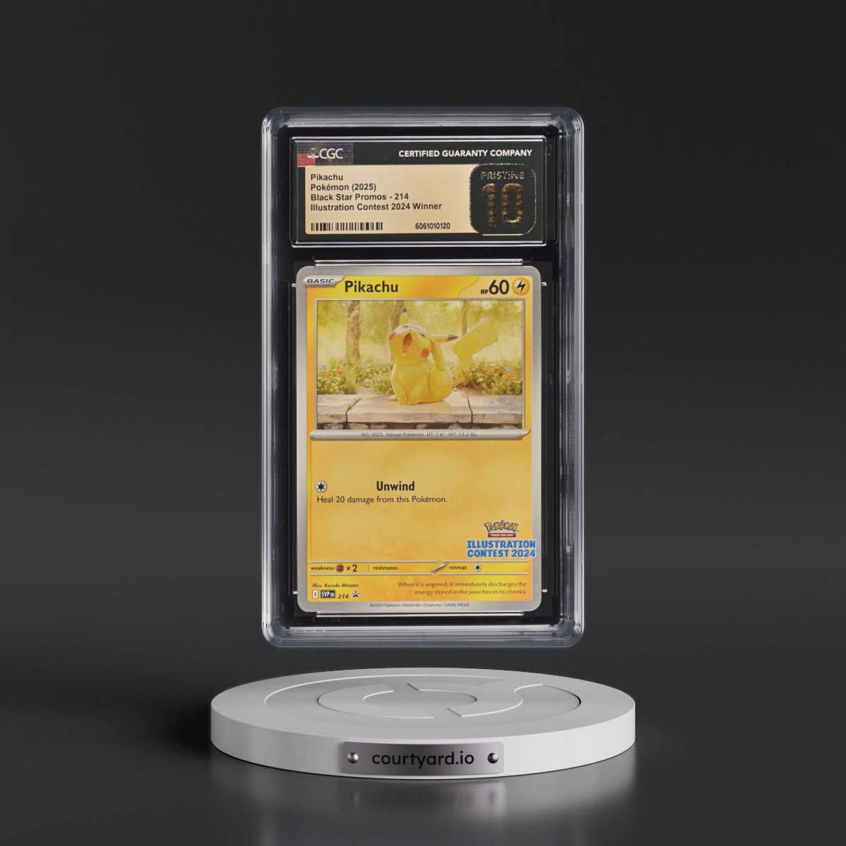 2023 Black Star Promos - Scarlet & Violet SVP EN #214 Pikachu - Illustration Contest 2024 Winner (CGC 10 PRISTINE)
