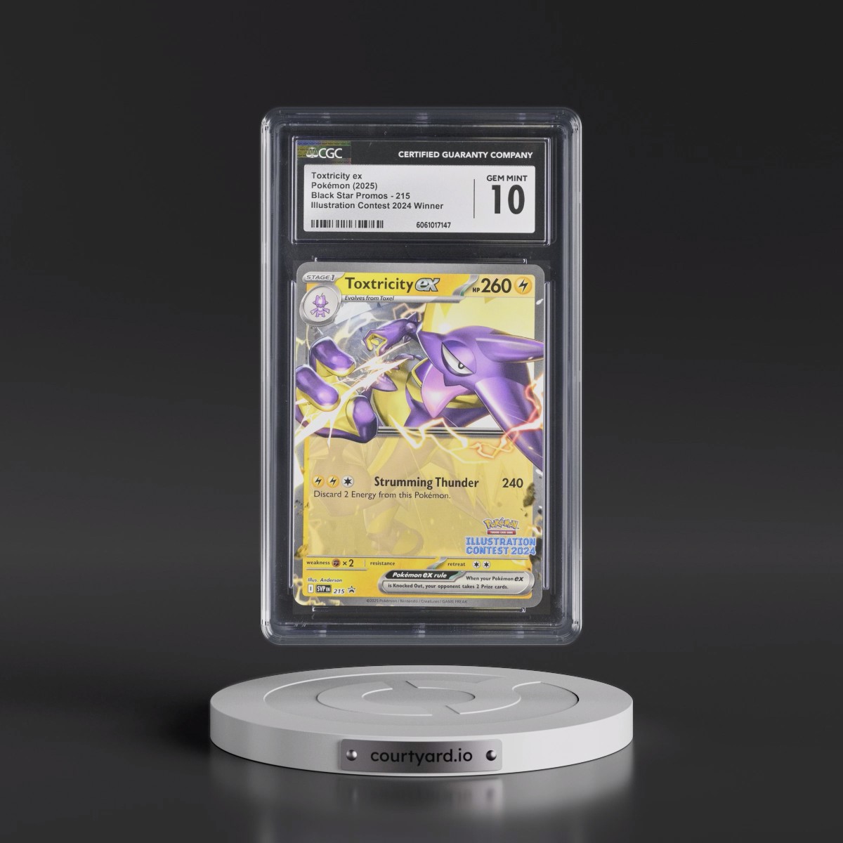 2023 Black Star Promos - Scarlet & Violet SVP EN #215 Toxtricity ex - Illustration Contest 2024 Winner (CGC 10 GEM MINT)