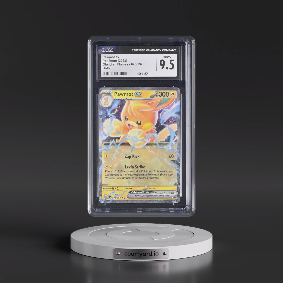 2023 Obsidian Flames - OBF EN #073/197 Pawmot ex - Holo (CGC 9.5 MINT+)