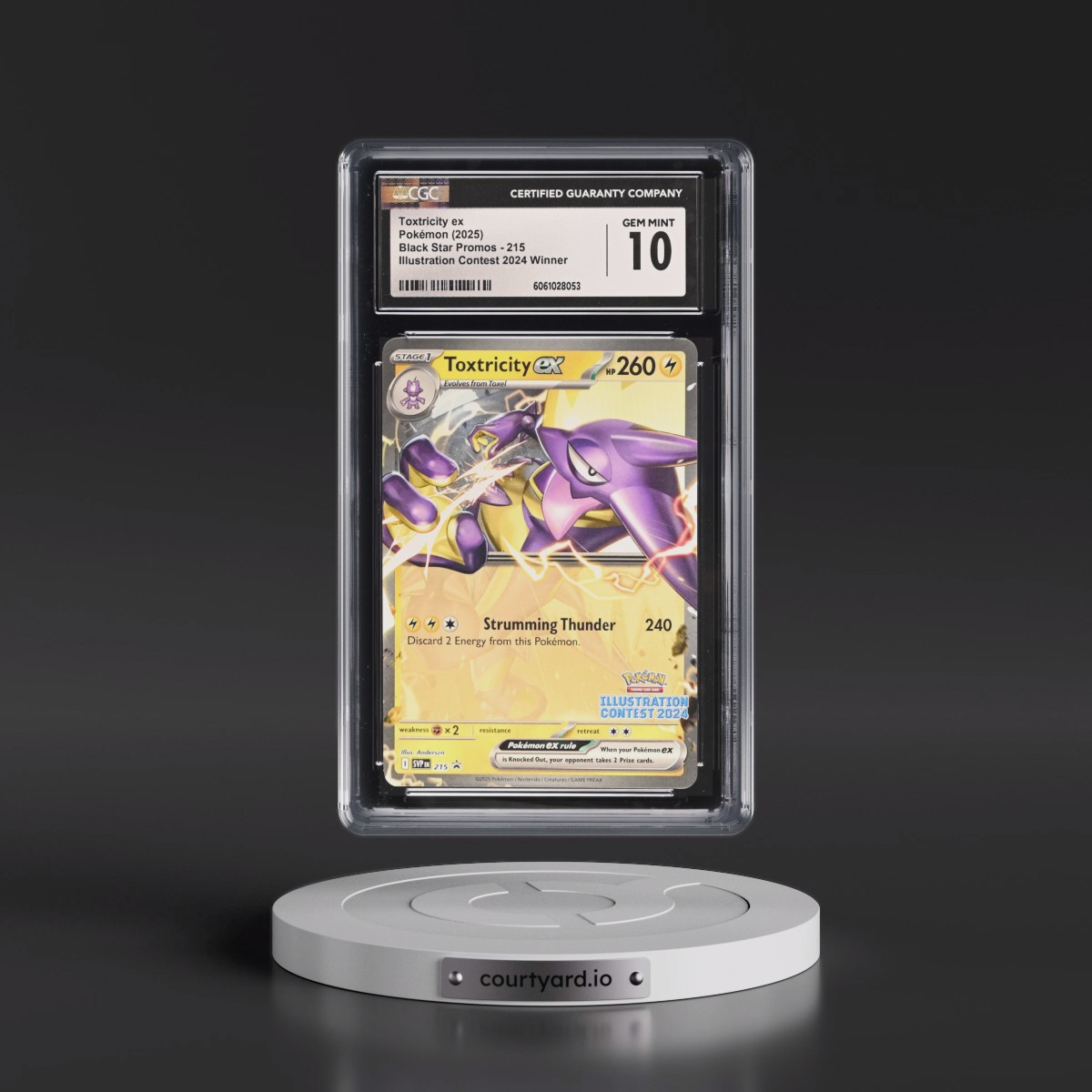 2023 Black Star Promos - Scarlet & Violet SVP EN #215 Toxtricity ex - Illustration Contest 2024 Winner (CGC 10 GEM MINT)
