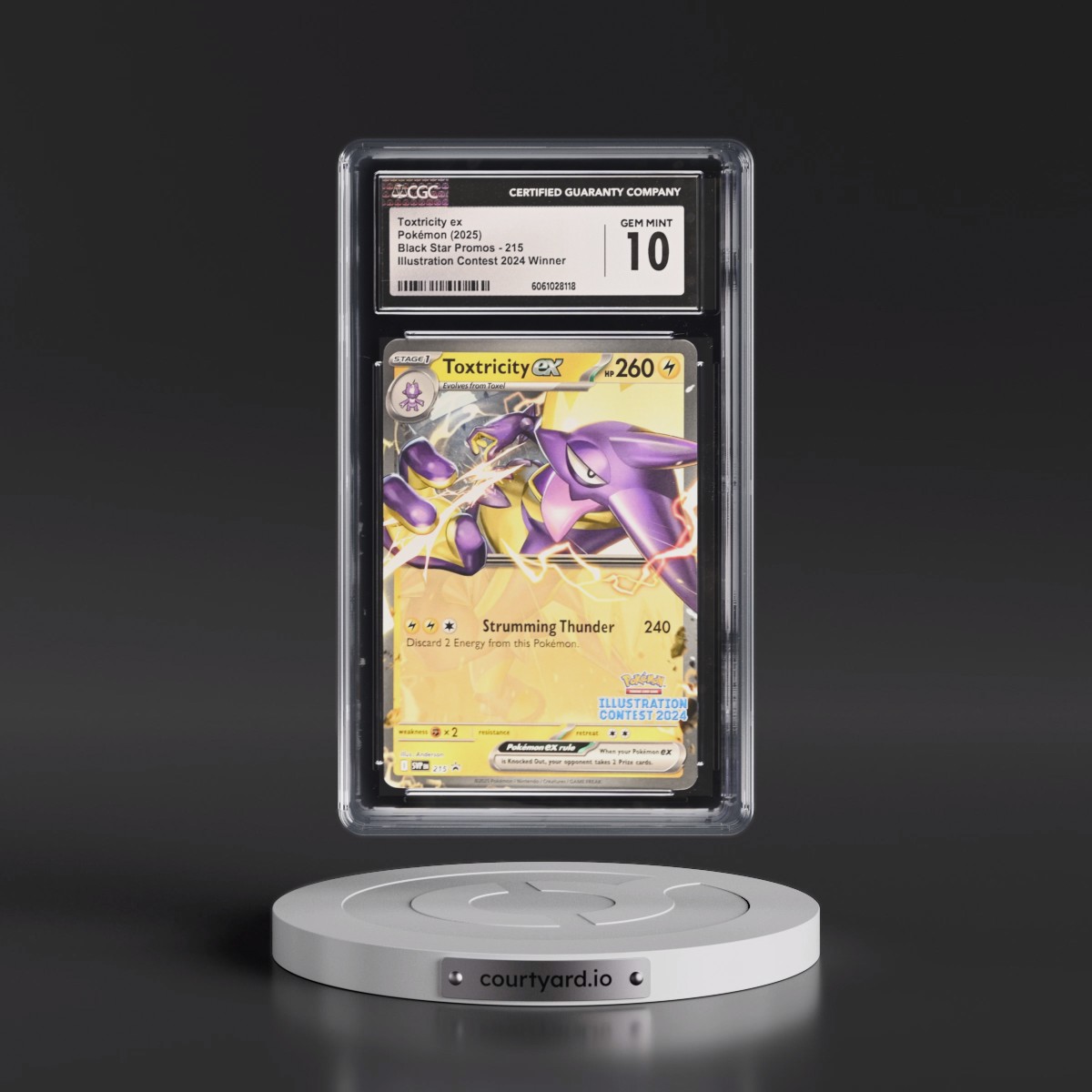 2023 Black Star Promos - Scarlet & Violet SVP EN #215 Toxtricity ex - Illustration Contest 2024 Winner (CGC 10 GEM MINT)