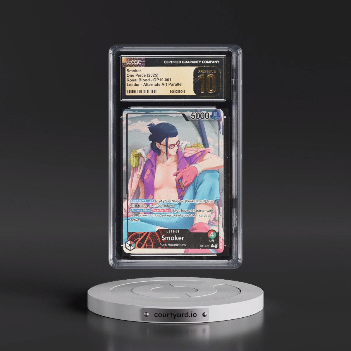 2025 Royal Blood (OP10) - English #OP10-001 Smoker - (Map Text Box) Alt Art (CGC 10 PRISTINE)