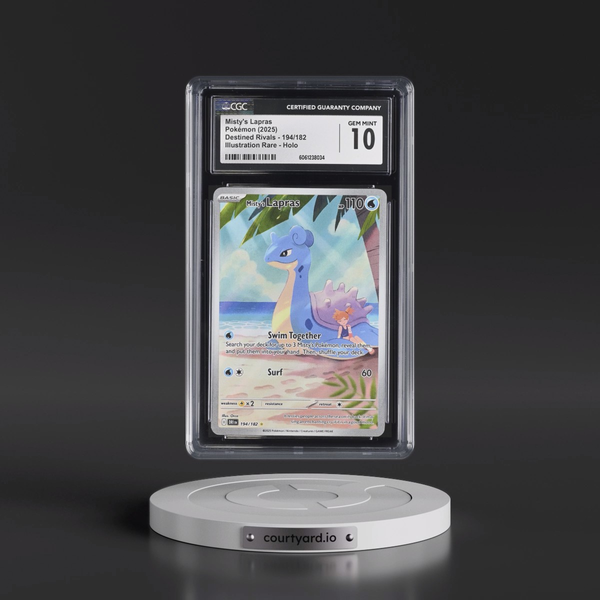 2025 Pokémon Dri EN-Destined Rivals #194 Misty's Lapras - Illustration Rare (CGC 10 GEM MINT)