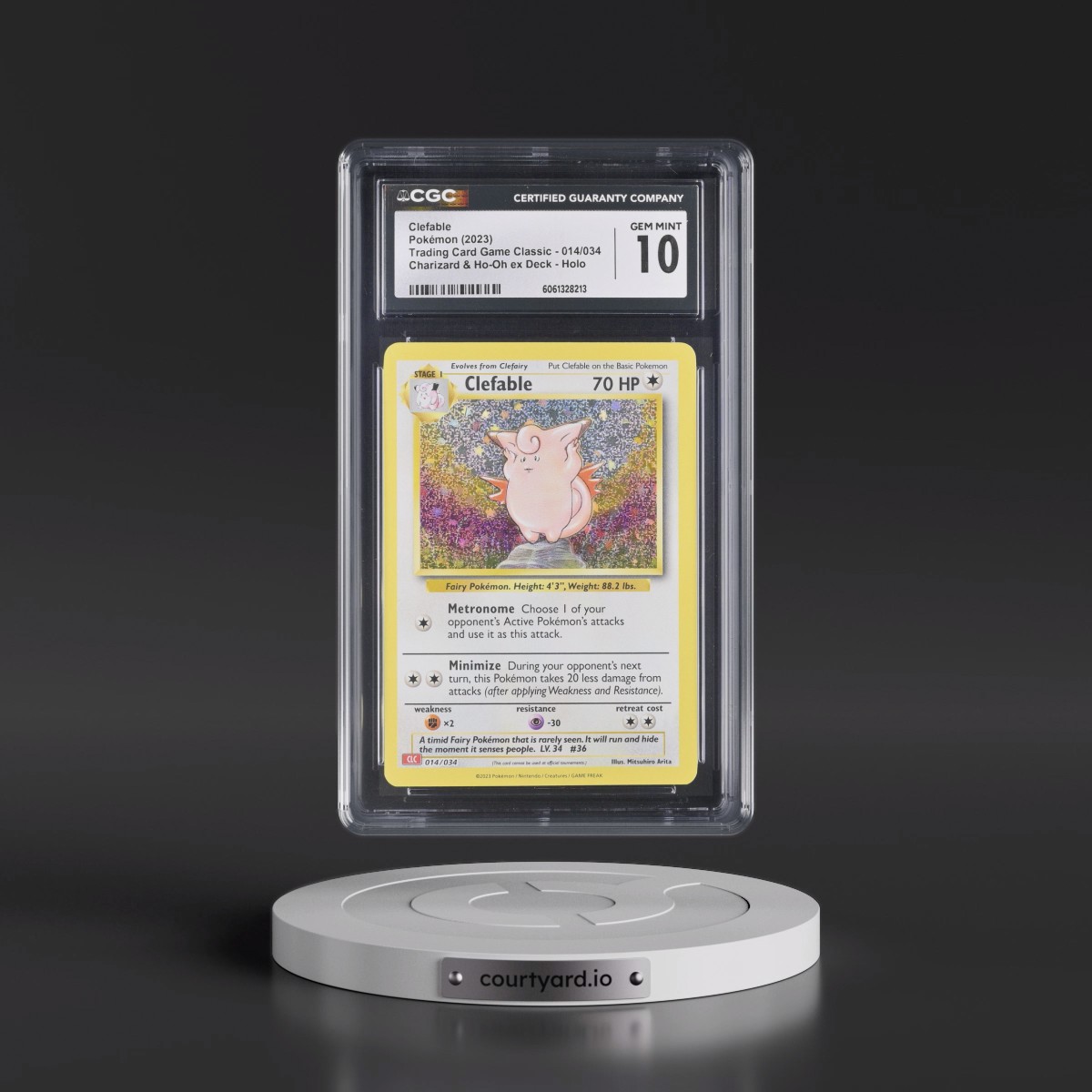 2023 Trading Card Game Classic - CLV, CLC, CLB #014/034 Clefable - Charizard & Ho-Oh ex Deck - CLC Holo (CGC 10 GEM MINT)