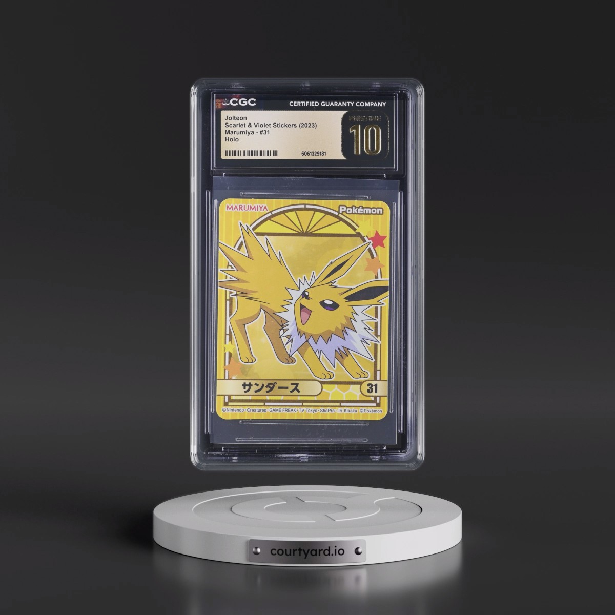2023 Scarlet & Violet Stickers (Marumiya Archway BG) #31 Jolteon - Holo (CGC 10 PRISTINE)