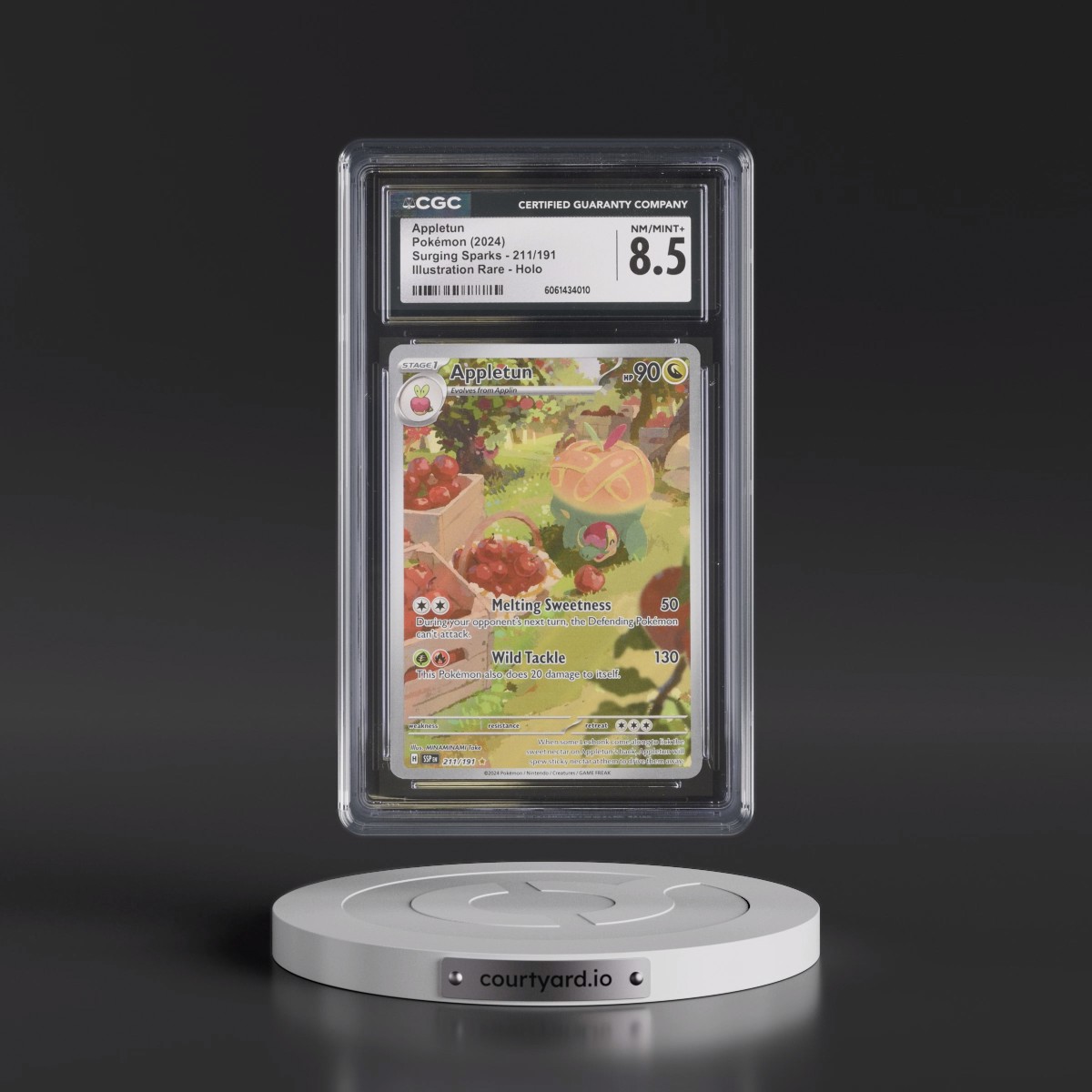 2024 Surging Sparks - SSP EN #211/191 Appletun - Illustration Rare Holo (CGC 8.5 NM-MT+)