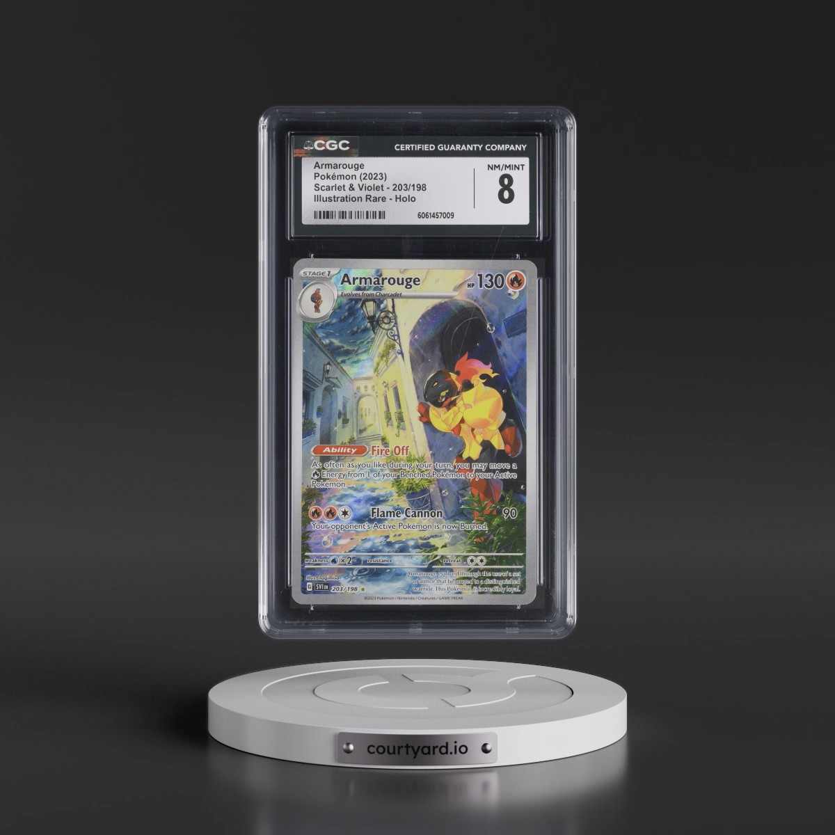 2023 Scarlet & Violet #203/198 Armarouge - Illustration Rare Holo (CGC 8 NM-MT)