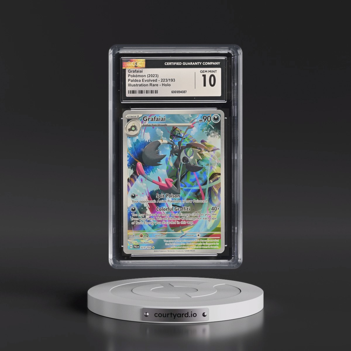 2023 Paldea Evolved - PAL EN #223/193 Grafaiai - Illustration Rare Holo (CGC 10 GEM MINT)