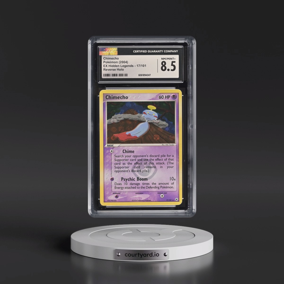 2004 EX Hidden Legends #17/101 Chimecho - Reverse Holo (CGC 8.5 NM-MT+)