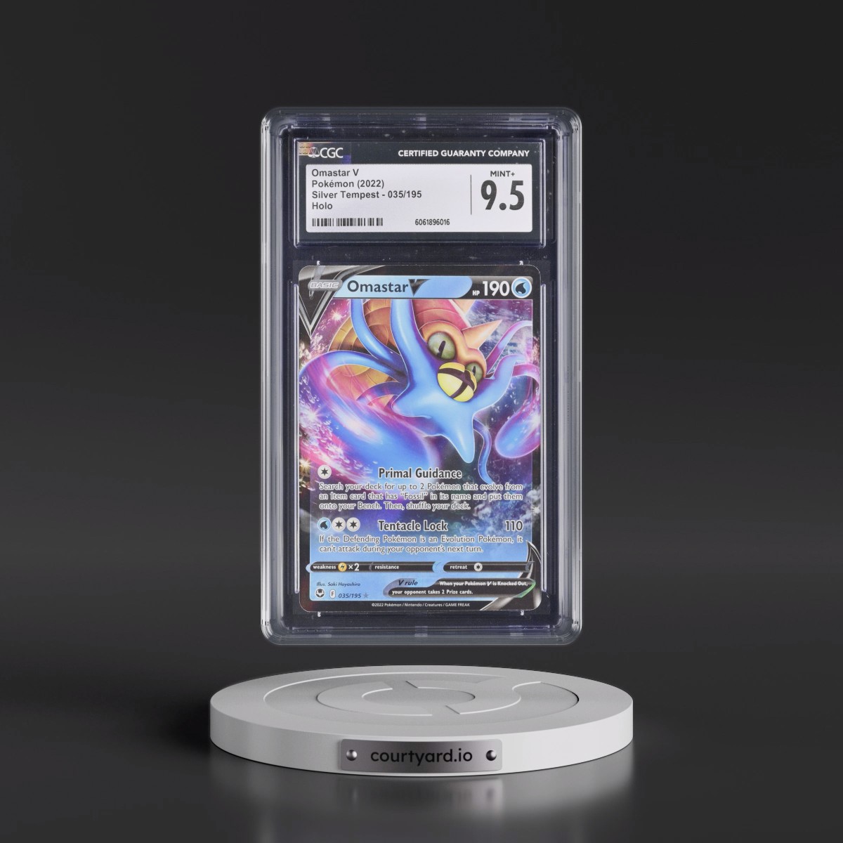 2022 Silver Tempest #035/195 Omastar V - Holo (CGC 9.5 MINT+)