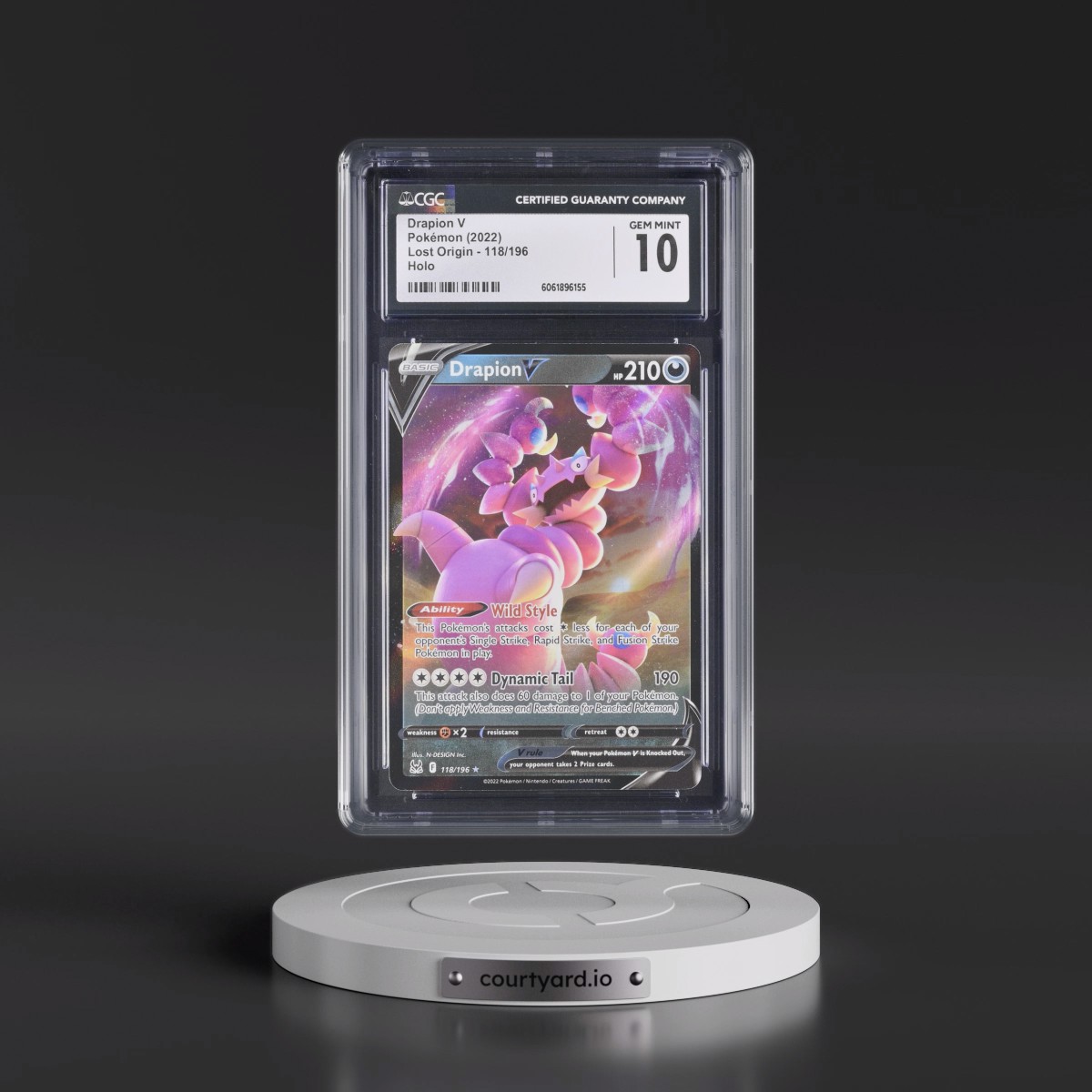 2022 Lost Origin #118/196 Drapion V - Holo (CGC 10 GEM MINT)