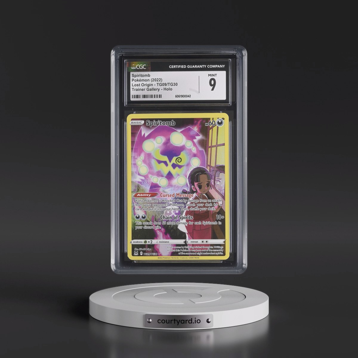 2022 Lost Origin #TG09/TG30 Spiritomb - Trainer Gallery Holo (CGC 9 MINT)
