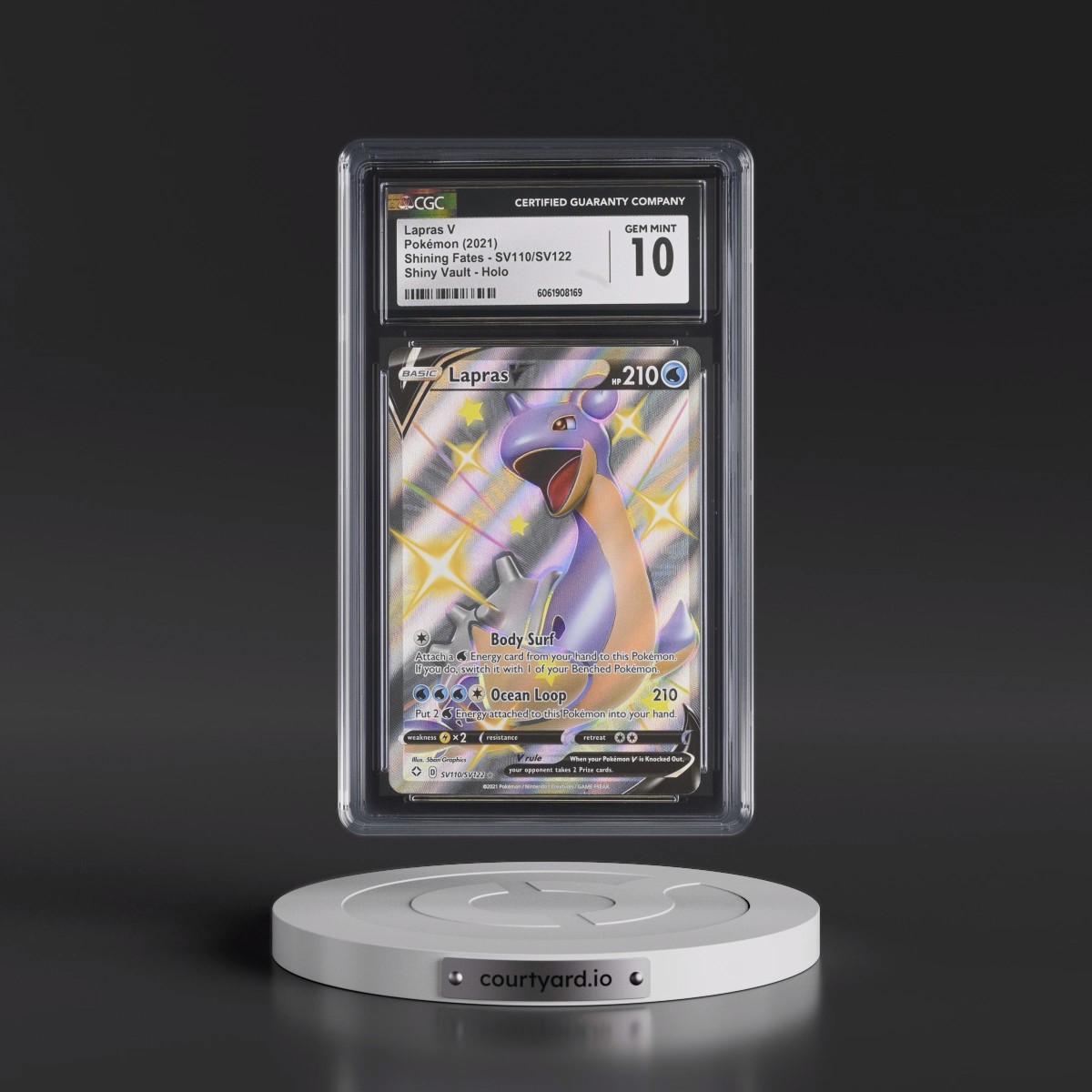 2021 Shining Fates #SV110/SV122 Lapras V - Shiny Vault Holo (CGC 10 GEM MINT)