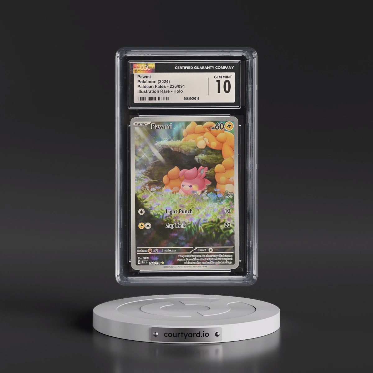 2024 Paldean Fates - PAF EN #226/091 Pawmi - Illustration Rare Holo (CGC 10 GEM MINT)