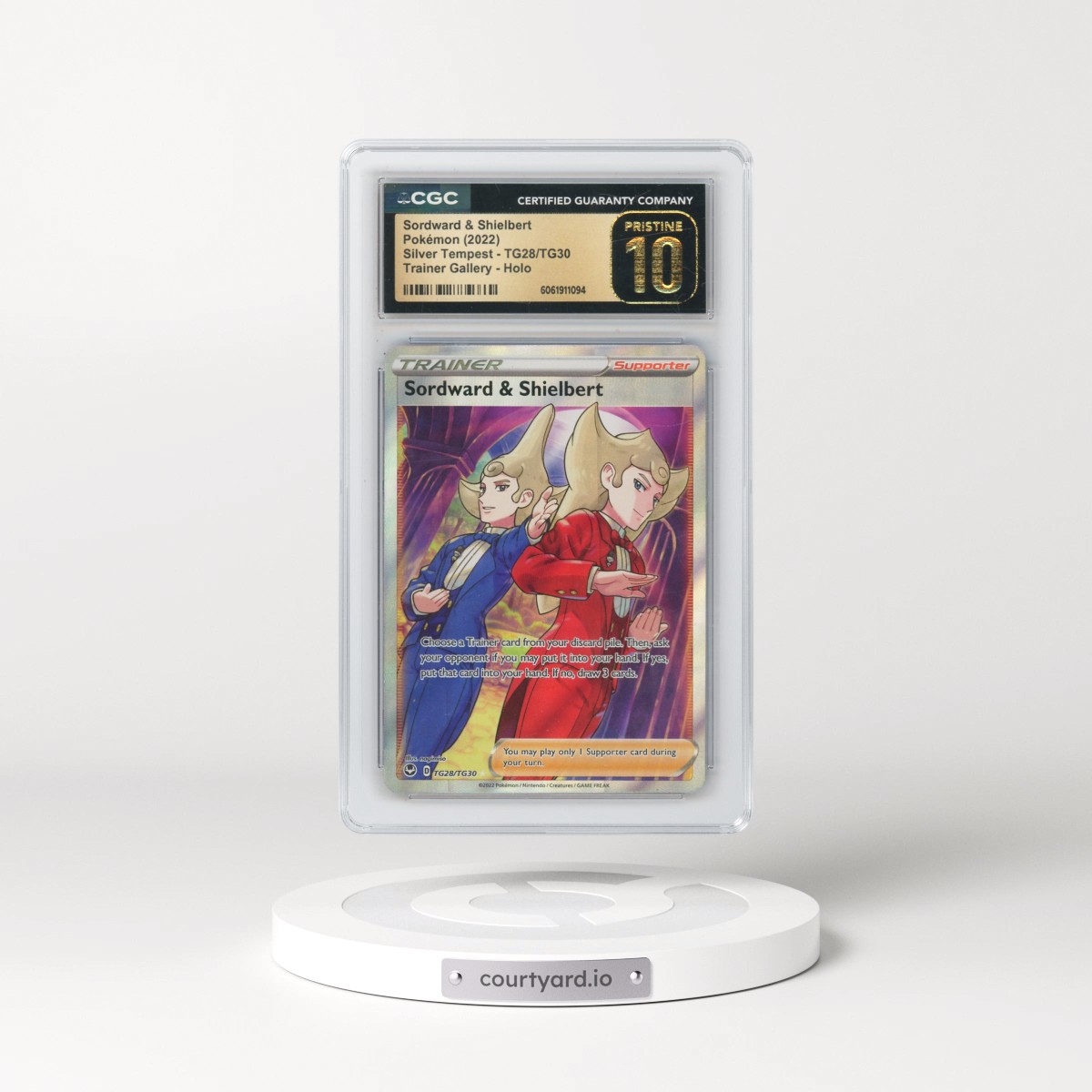 2022 Silver Tempest #TG28/TG30 Sordward &amp; Shielbert - Trainer Gallery Holo (CGC 10 PRISTINE)