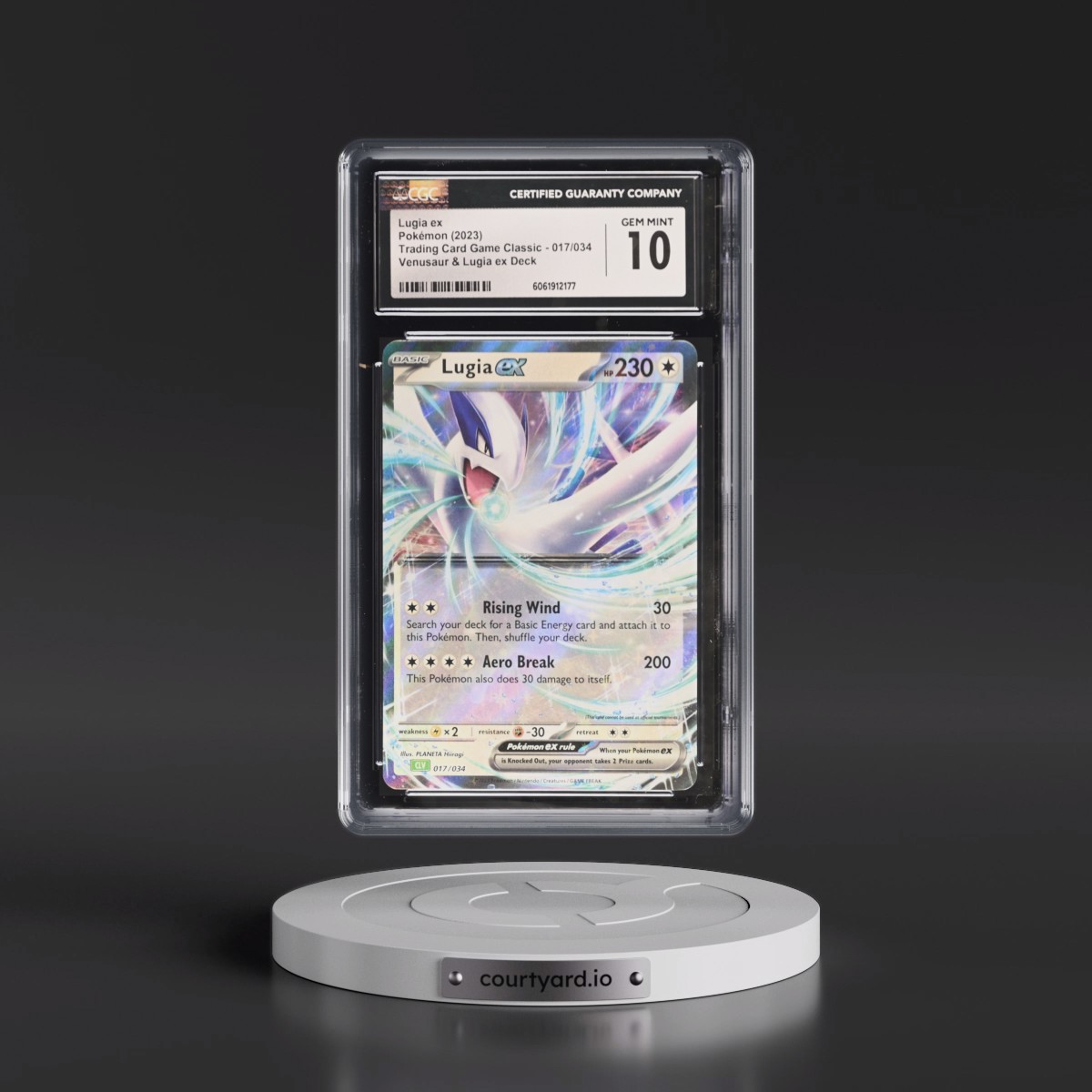 2023 Trading Card Game Classic - CLV, CLC, CLB #017/034 Lugia ex - Venusaur & Lugia ex Deck - CLV Holo (CGC 10 GEM MINT)