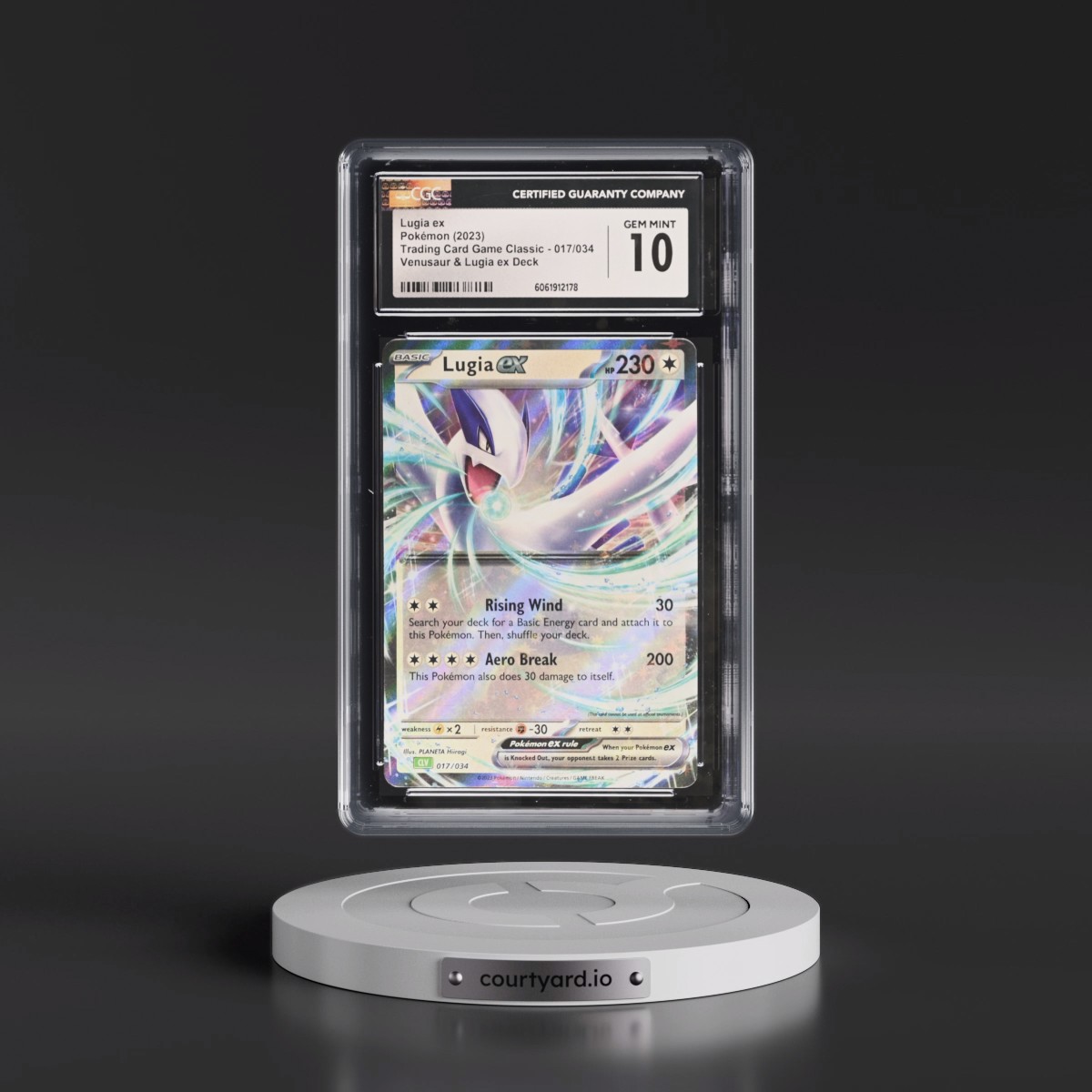 2023 Trading Card Game Classic - CLV, CLC, CLB #017/034 Lugia ex - Venusaur & Lugia ex Deck - CLV Holo (CGC 10 GEM MINT)