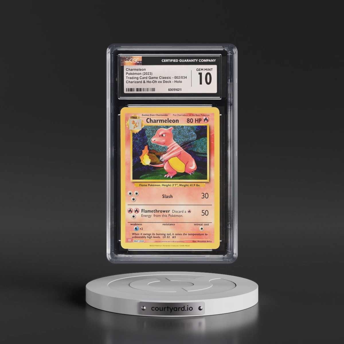 2023 Trading Card Game Classic - CLV, CLC, CLB #002/034 Charmeleon - Charizard & Ho-Oh ex Deck - CLC Holo (CGC 10 GEM MINT)
