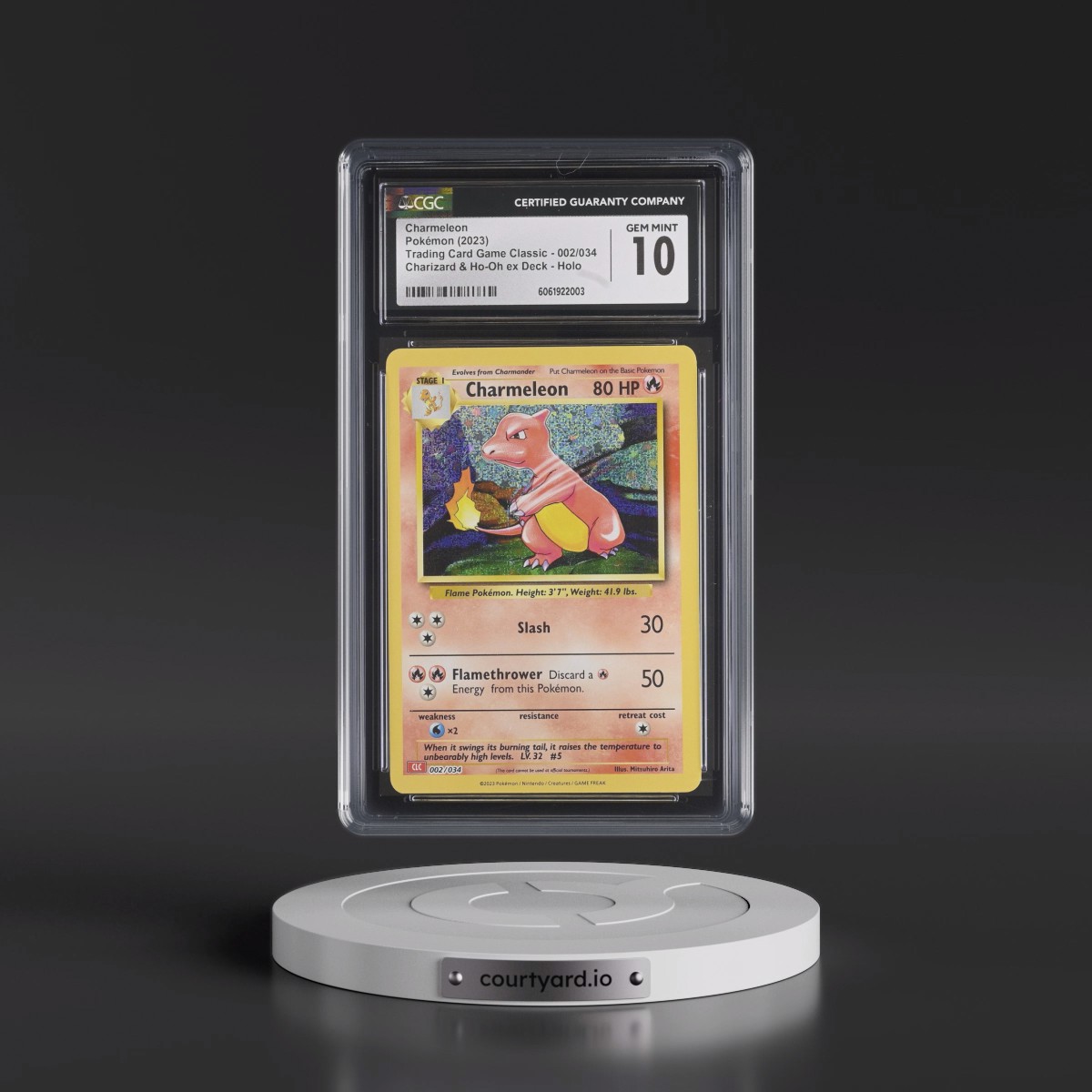 2023 Trading Card Game Classic - CLV, CLC, CLB #002/034 Charmeleon - Charizard & Ho-Oh ex Deck - CLC Holo (CGC 10 GEM MINT)