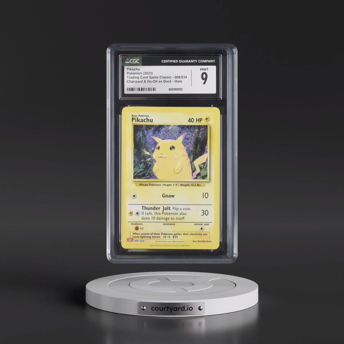 2023 Trading Card Game Classic - CLV, CLC, CLB #008/034 Pikachu - Charizard & Ho-Oh ex Deck - CLC Holo (CGC 9 MINT)