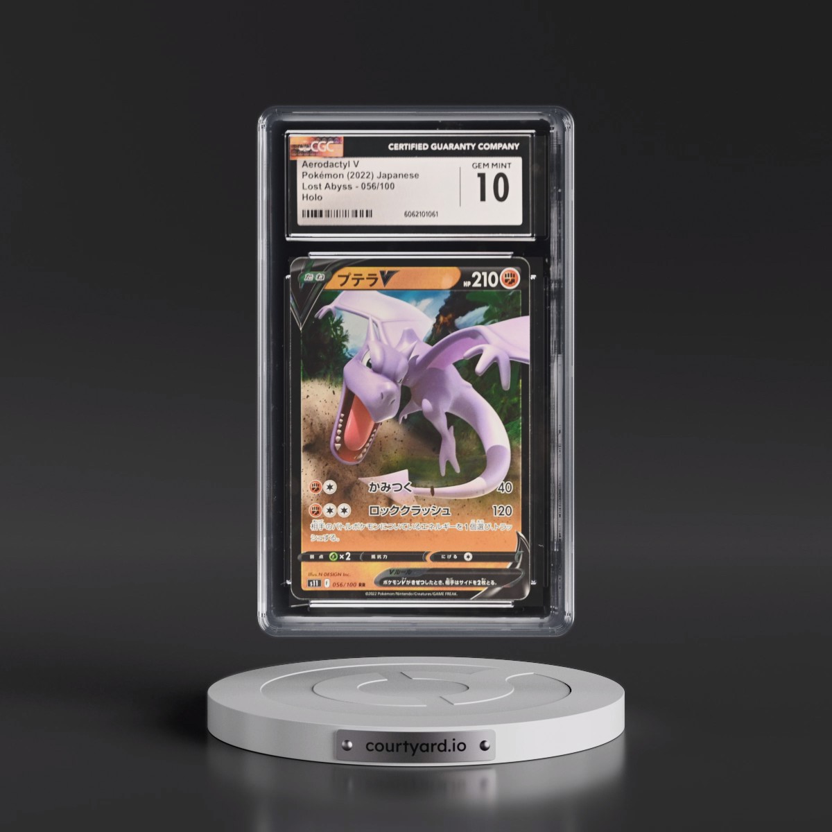2022 Lost Abyss #056/100 Aerodactyl V - Holo (CGC 10 GEM MINT)