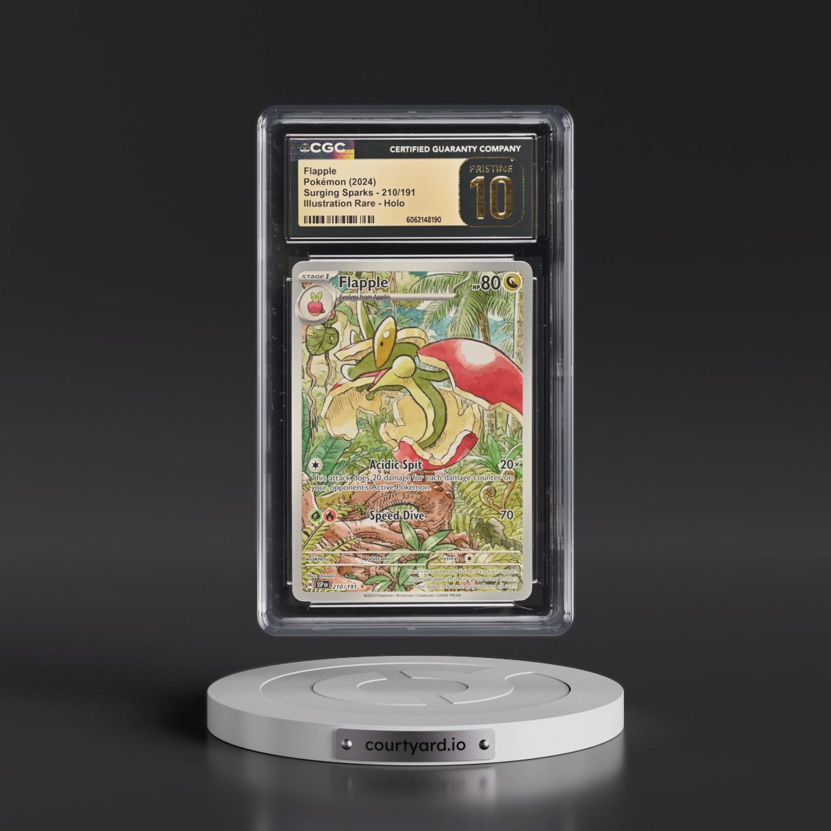 2024 Surging Sparks - SSP EN #210/191 Flapple - Illustration Rare Holo (CGC 10 PRISTINE)