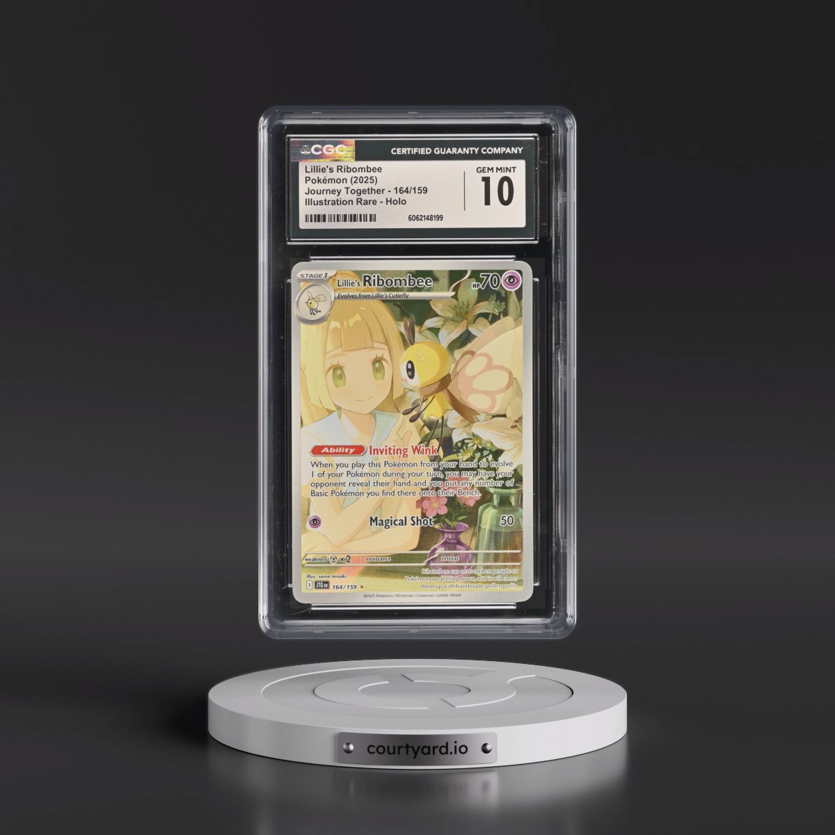 2025 Journey Together - JTG EN #164/159 Lillie's Ribombee - Illustration Rare Holo (CGC 10 GEM MINT)