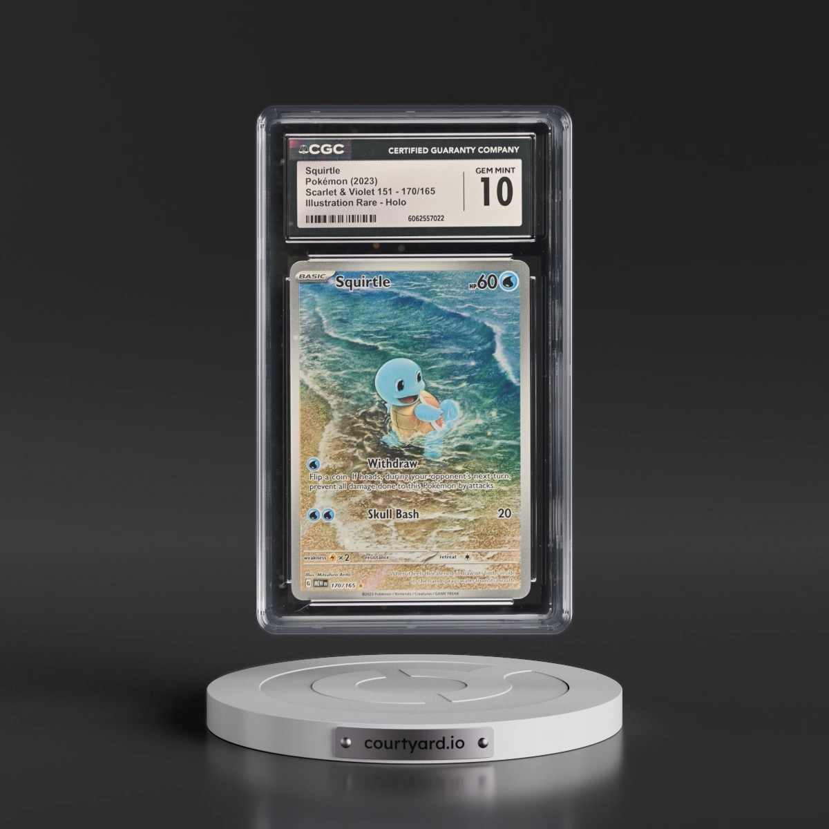 2023 Scarlet & Violet 151 - MEW EN #170/165 Squirtle - Illustration Rare Holo (CGC 10 GEM MINT)