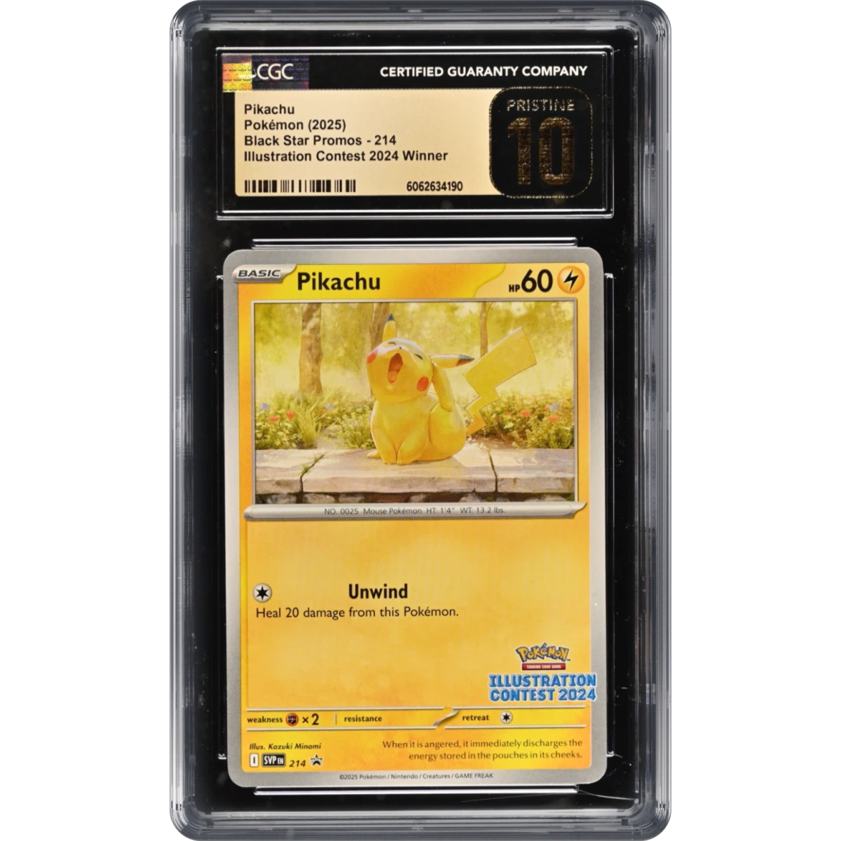 2023 Black Star Promos - Scarlet & Violet SVP EN #214 Pikachu - Illustration Contest 2024 Winner (CGC 10 PRISTINE)