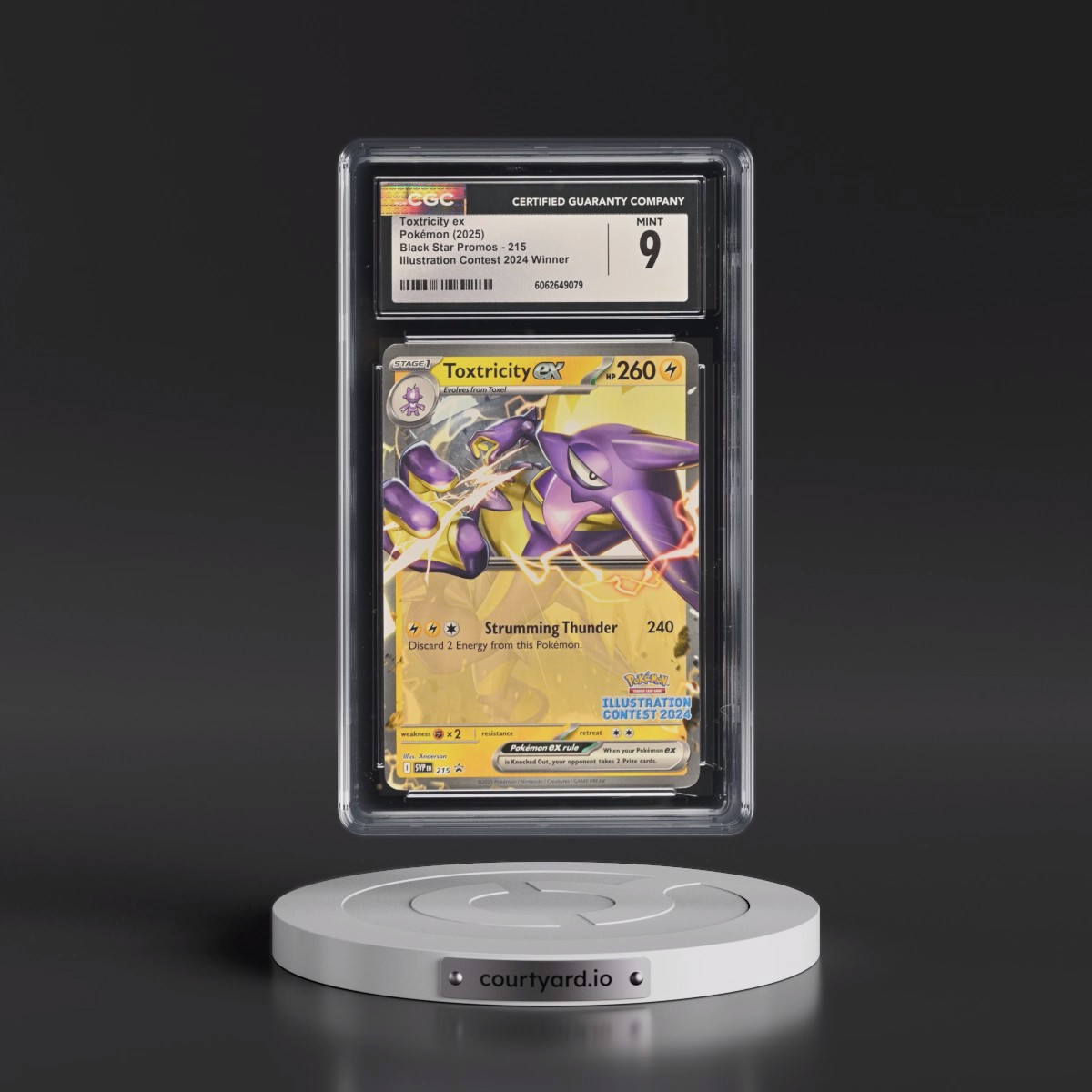 2023 Black Star Promos - Scarlet & Violet SVP EN #215 Toxtricity ex - Illustration Contest 2024 Winner (CGC 9 MINT)