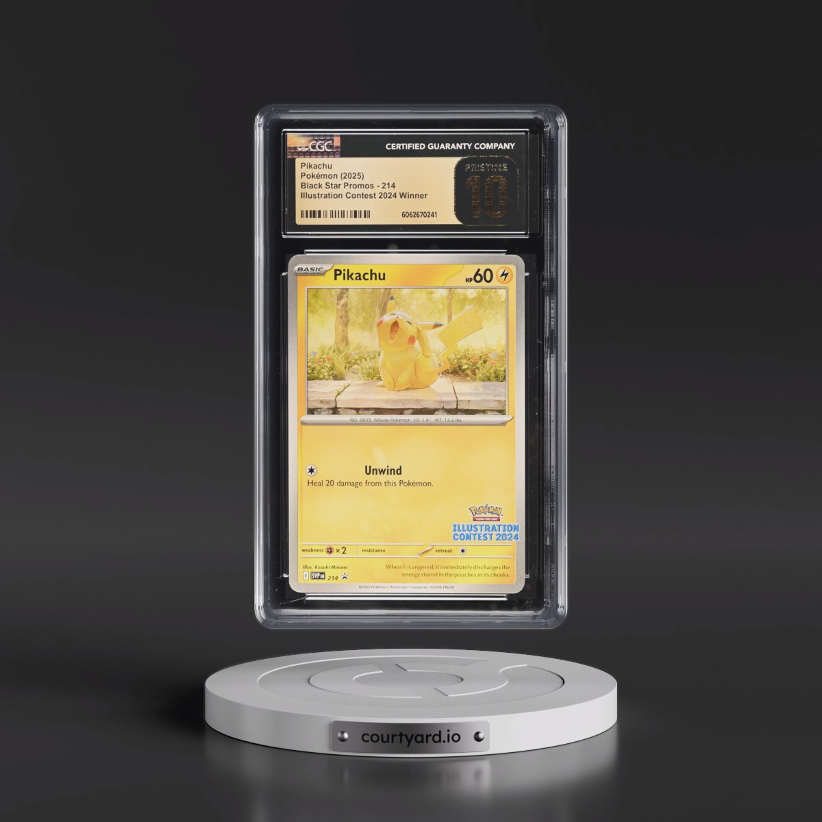 2023 Black Star Promos - Scarlet & Violet SVP EN Pikachu - Illustration Contest 2024 Winner #214 CGC 10